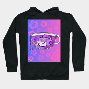 Floral Shark Tea (purple/pink) Hoodie